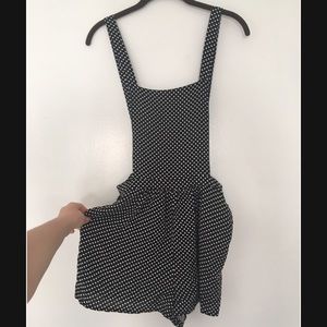 Polkadot overall shorts size M
